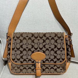 Crossbody Coach with Leather Natural Accents